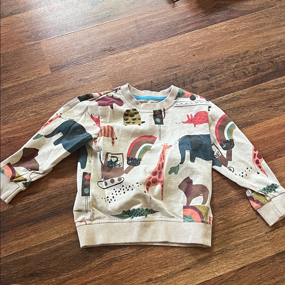 Colorful Animal Print Kids Sweatshirt